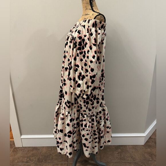 Ulla Popken dress off the shoulder animal print sz 16/18 - Picture 8 of 13